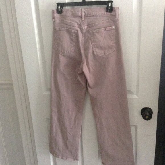 7 for all Mankind, Cropped Wide Leg, Dusty Lilac; trending, girlhoodcore, Preppy - Picture 2 of 3